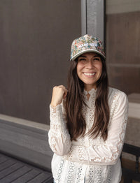 Embroidered (Floral) Made New Ribbed Snapback Hat