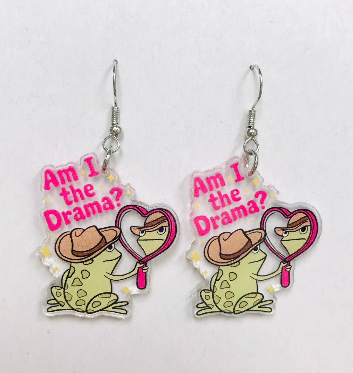Am I The Drama? Frog - Acrylic Earrings