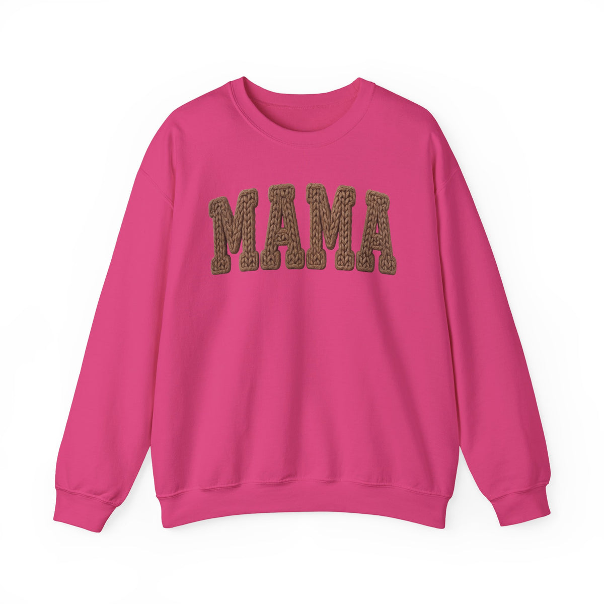 Mama, Faux Knit – Gildan Heavy Blend | Trendy Women’s Soft Sweatshirt. Direct to Garment. Printed & Shipped in the USA. Unisex Sizes.