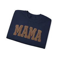 Mama, Faux Knit – Gildan Heavy Blend | Trendy Women’s Soft Sweatshirt. Direct to Garment. Printed & Shipped in the USA. Unisex Sizes.