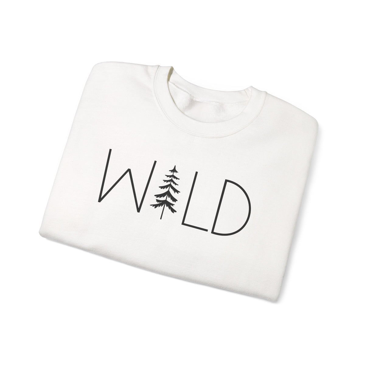 Wild Graphic, Nature, Pine Tree, Adventure – Gildan Heavy Blend | Trendy Women’s and Men's Soft Sweatshirt. Direct to Garment. Printed & Shipped in the USA. Unisex Sizes.