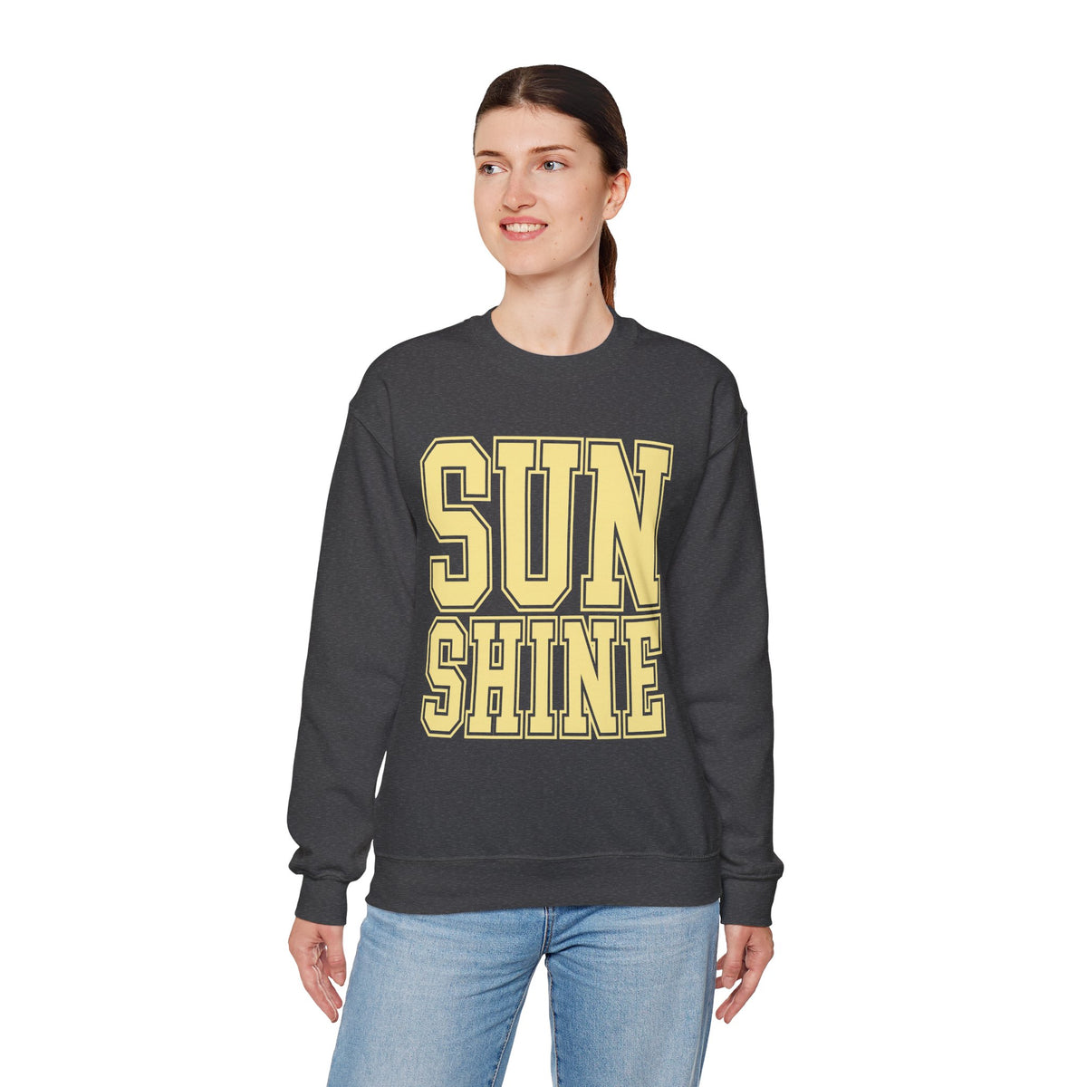 Sunshine – Gildan Heavy Blend | Trendy Women’s Soft Sweatshirt. Direct to Garment. Printed & Shipped in the USA. Unisex Sizes.