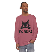 Ew People, Grumpy Cat - Comfort Colors | Trendy Women's and Men's Long Sleeve T-Shirt. Direct to Garment. Printed & Shipped in the USA. Unisex Sizes.