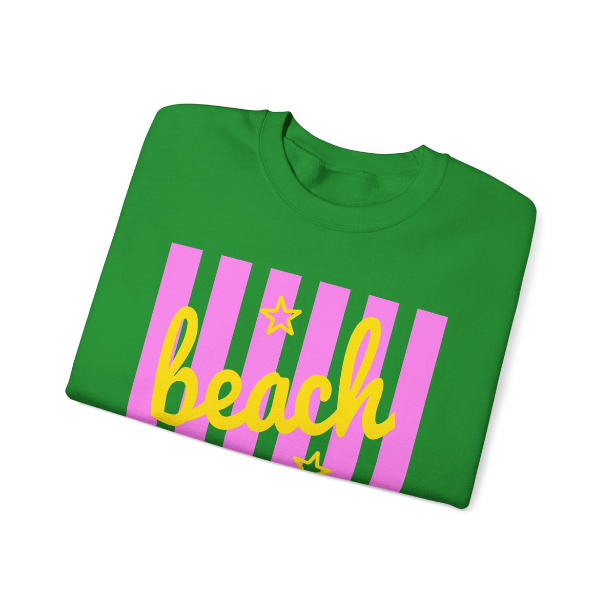 Beach Bum – Gildan Heavy Blend | Trendy Men's & Women’s Soft Sweatshirt. Direct to Garment. Printed & Shipped in the USA. Unisex Sizes.