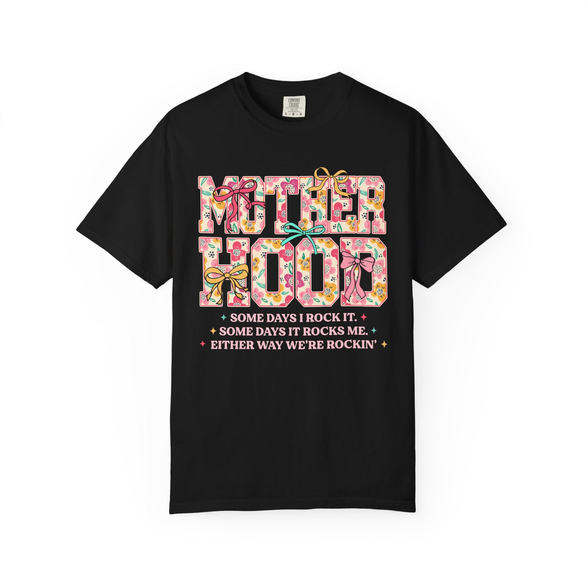 Motherhood - Comfort Colors | Trendy Women's T-Shirt. Direct to Garment. Printed & Shipped in the USA. Unisex Sizes.