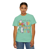 Blessed by God, Spoiled by Husband, Protect by Both - Comfort Colors | Trendy Women's T-Shirt. Direct to Garment. Printed & Shipped in the USA. Unisex Sizes.