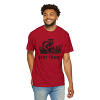 Stay Trashy, Skunk Raccoon Possum - Comfort Colors | Trendy Women's and Men's T-Shirt. Direct to Garment. Printed & Shipped in the USA. Unisex Sizes.