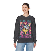 The Lord Is Greater Than The Giants You Face – Gildan Heavy Blend | Trendy Women’s Soft Sweatshirt. Direct to Garment. Printed & Shipped in the USA. Unisex Sizes.