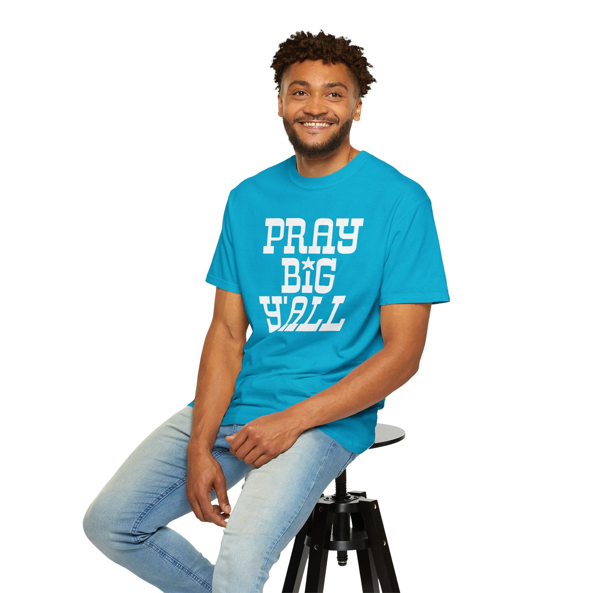 Pray Big Y'all - Comfort Colors | Trendy Women's and Men's T-Shirt. Direct to Garment. Printed & Shipped in the USA. Unisex Sizes.