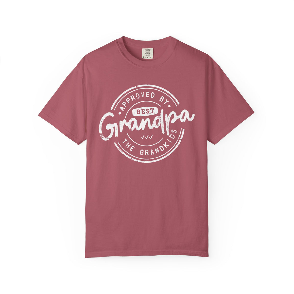 Best Grandpa, Approved by the Grandkids - Comfort Colors | Trendy Men's T-Shirt. Direct to Garment. Printed & Shipped in the USA. Unisex Sizes.