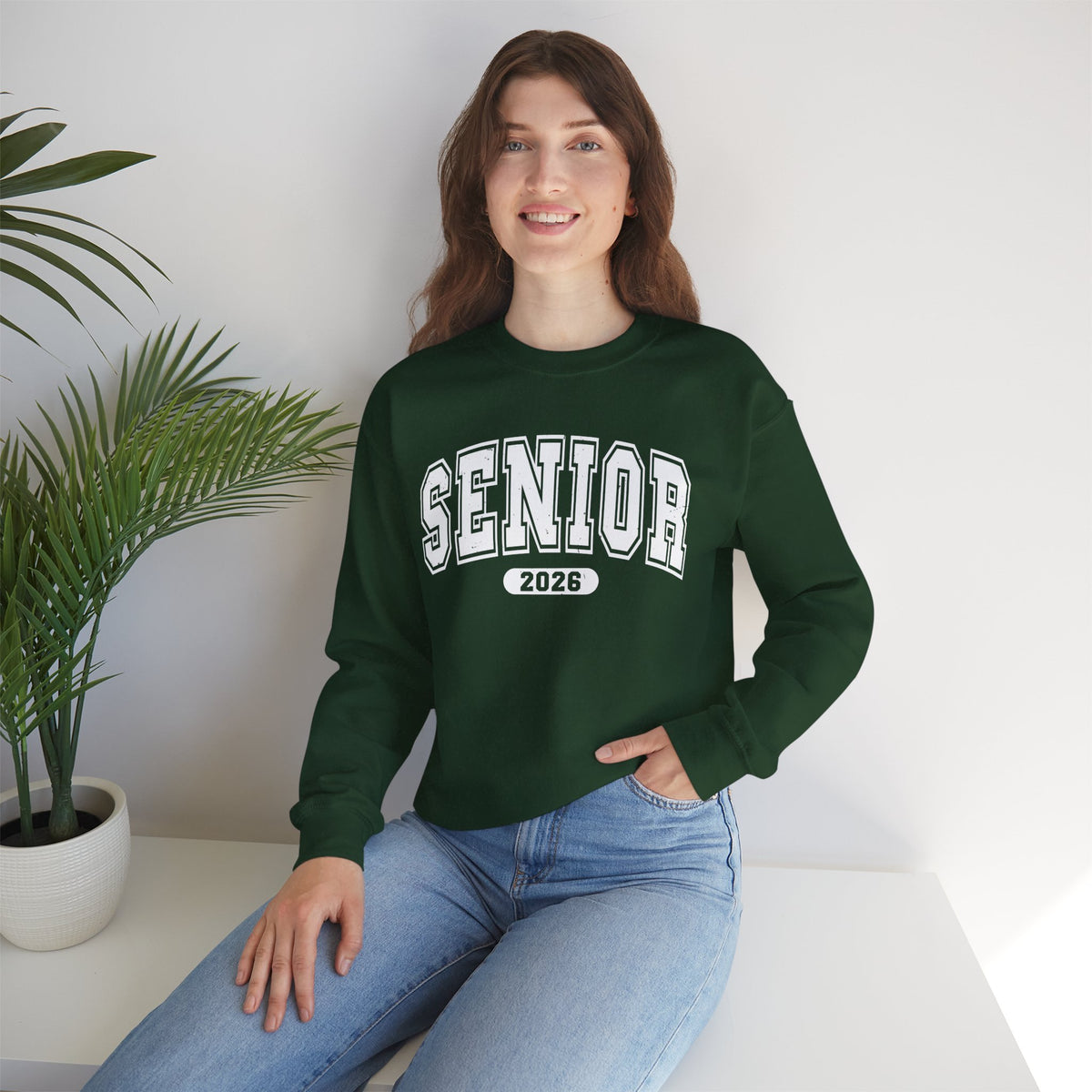 Senior 2026, Varsity – Gildan Heavy Blend | Trendy Women’s and Men's Soft Sweatshirt. Direct to Garment. Printed & Shipped in the USA. Unisex Sizes.