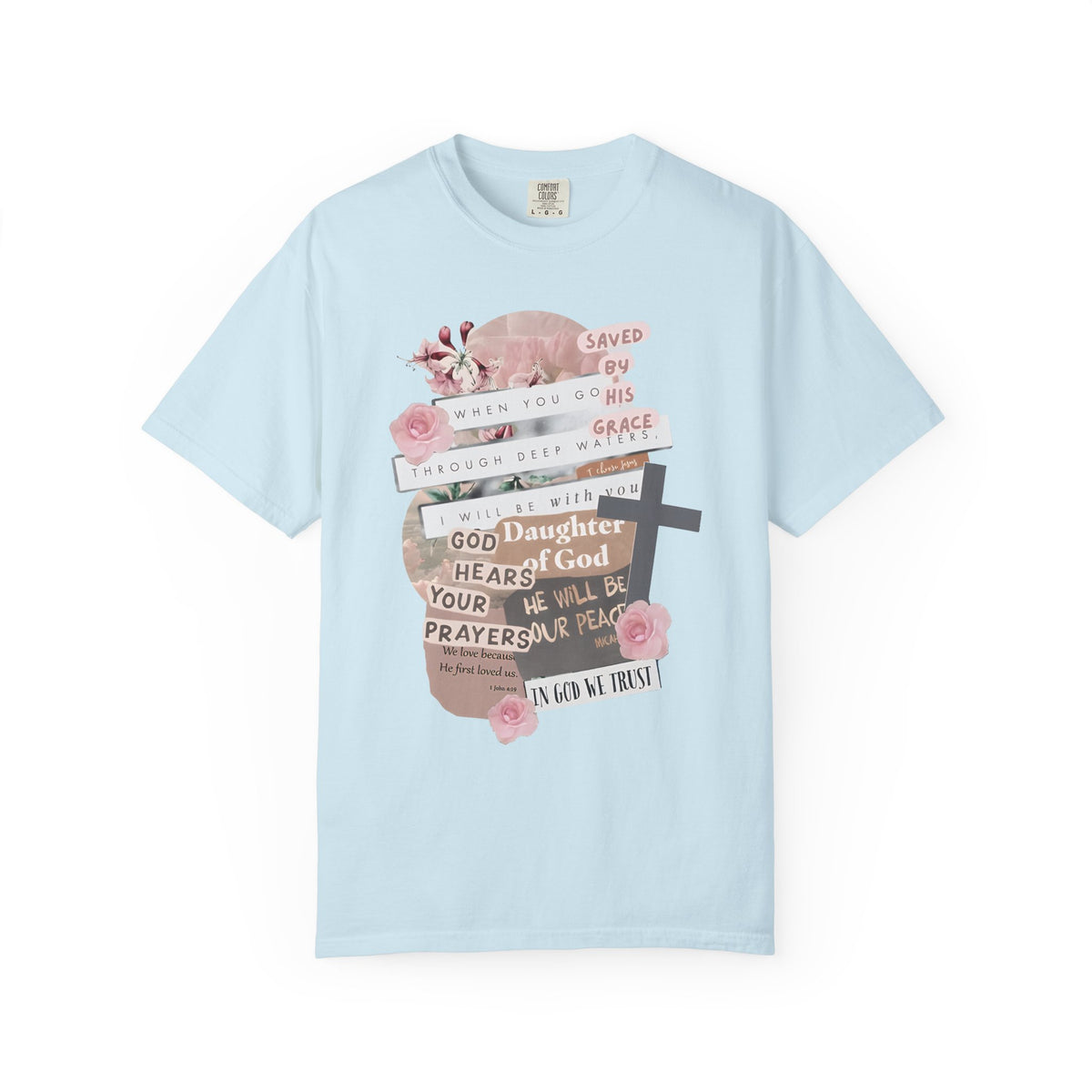 Christian Scrapbook - Comfort Colors | Trendy Women's T-Shirt. Direct to Garment. Printed & Shipped in the USA. Unisex Sizes.