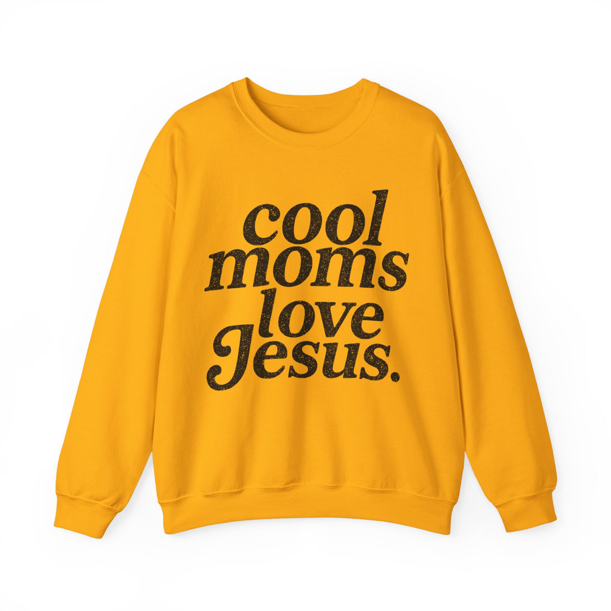 Cool Moms Love Jesus, Vintage – Gildan Heavy Blend | Trendy Women’s Soft Sweatshirt. Direct to Garment. Printed & Shipped in the USA. Unisex Sizes.