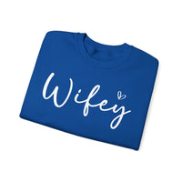 Wifey – Gildan Heavy Blend | Trendy Women’s Soft Sweatshirt. Direct to Garment. Printed & Shipped in the USA. Unisex Sizes.