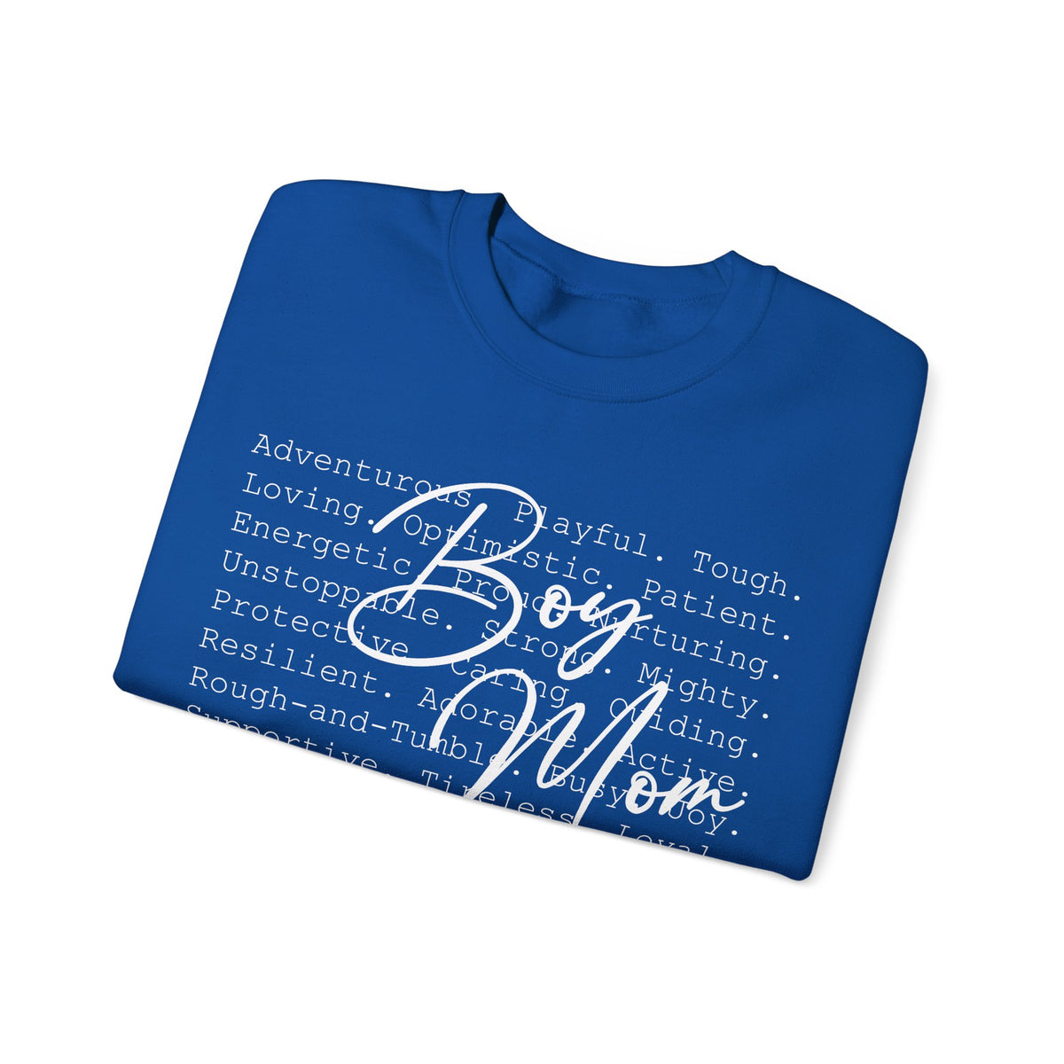Boy Mom Typography – Gildan Heavy Blend | Trendy Women’s Soft Sweatshirt. Direct to Garment. Printed & Shipped in the USA. Unisex Sizes.
