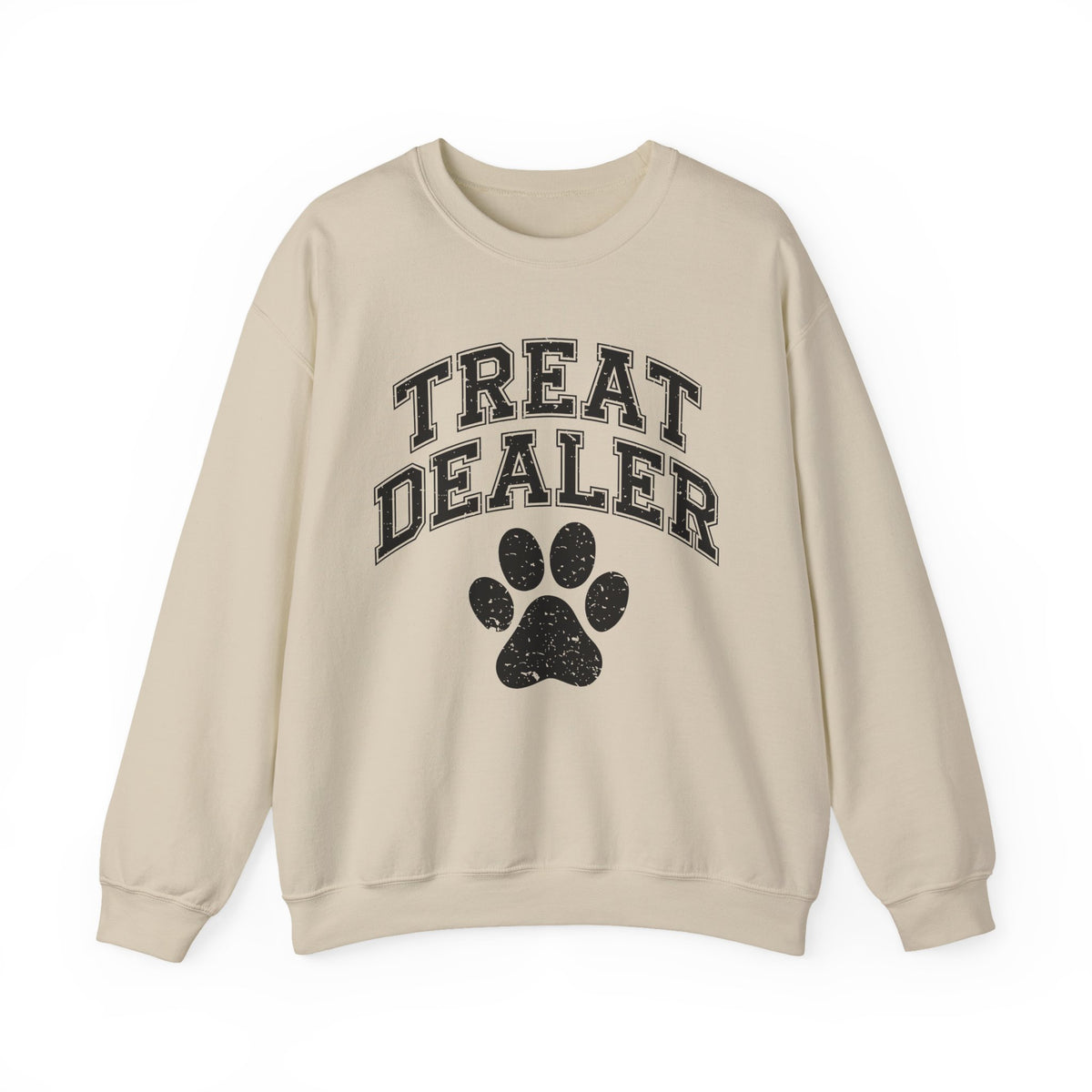 Treat Dealer, Dog Lover – Gildan Heavy Blend | Trendy Men's and Women’s Soft Sweatshirt. Direct to Garment. Printed & Shipped in the USA. Unisex Sizes.