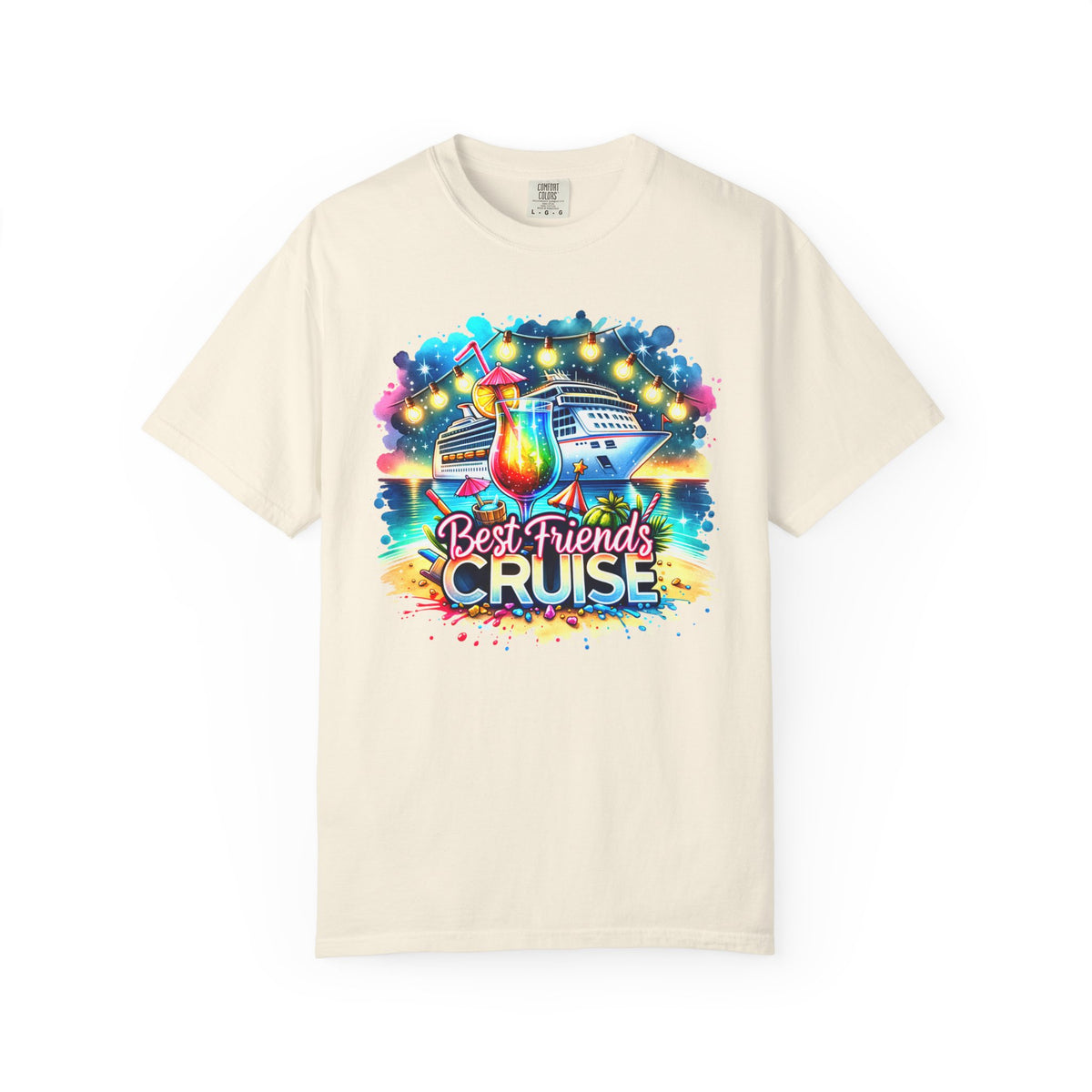 Best Friends Cruise - Comfort Colors | Trendy Women's T-Shirt. Direct to Garment. Printed & Shipped in the USA. Unisex Sizes.