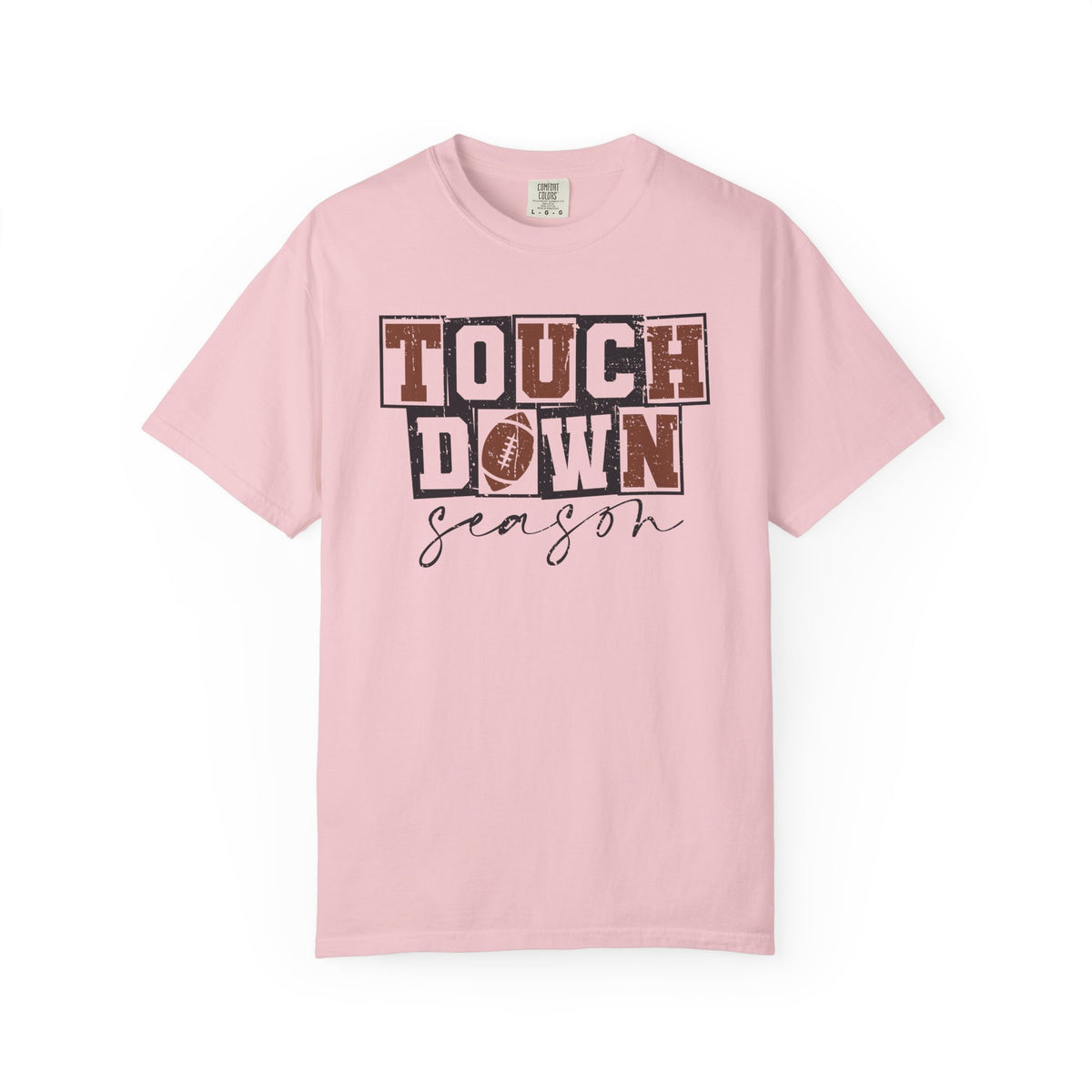 Touchdown Season - Distressed - Comfort Colors | Trendy Men's and Women's T-Shirt. Direct to Garment. Printed & Shipped in the USA. Unisex Sizes.
