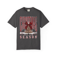 Christmas Season Leopard Tree  - Comfort Colors | Trendy Women's T-Shirt. Direct to Garment. Printed & Shipped in the USA. Unisex Sizes.