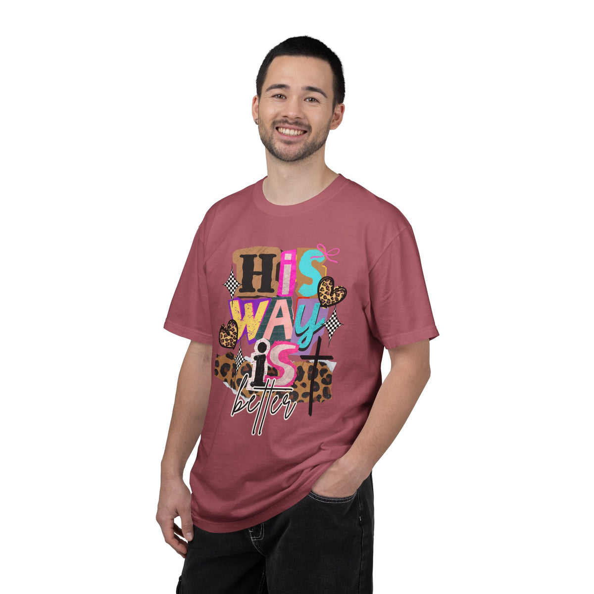 His Way Is Better, Patchwork - Comfort Colors | Trendy Women's T-Shirt. Direct to Garment. Printed & Shipped in the USA. Unisex Sizes.