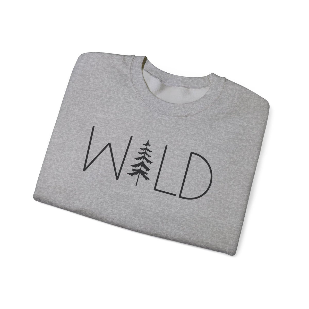 Wild Graphic, Nature, Pine Tree, Adventure – Gildan Heavy Blend | Trendy Women’s and Men's Soft Sweatshirt. Direct to Garment. Printed & Shipped in the USA. Unisex Sizes.