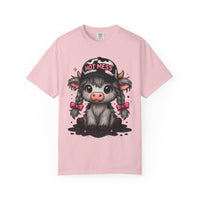 Cute Highland Cow 'Hot Mess' In Braids  - Comfort Colors | Trendy Women's T-Shirt. Direct to Garment. Printed & Shipped in the USA. Unisex Sizes.