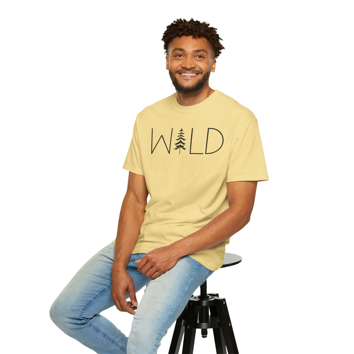 Wild Graphic, Nature, Pine Tree, Adventure - Comfort Colors | Trendy Men's and Women's T-Shirt. Direct to Garment. Printed & Shipped in the USA. Unisex Sizes.
