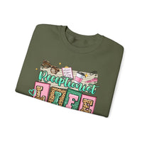 Receptionist Life – Gildan Heavy Blend | Trendy Women’s Soft Sweatshirt. Direct to Garment. Printed & Shipped in the USA. Unisex Sizes.