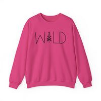 Wild Graphic, Nature, Pine Tree, Adventure – Gildan Heavy Blend | Trendy Women’s and Men's Soft Sweatshirt. Direct to Garment. Printed & Shipped in the USA. Unisex Sizes.
