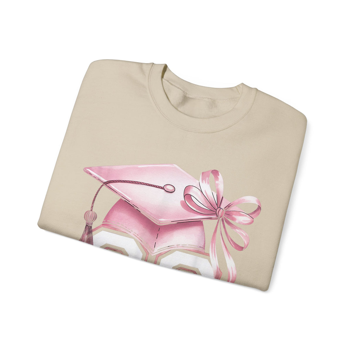 Pink Coquette, Class of 2026 Graduation Cap – Gildan Heavy Blend | Trendy Women’s Soft Sweatshirt. Direct to Garment. Printed & Shipped in the USA. Unisex Sizes.