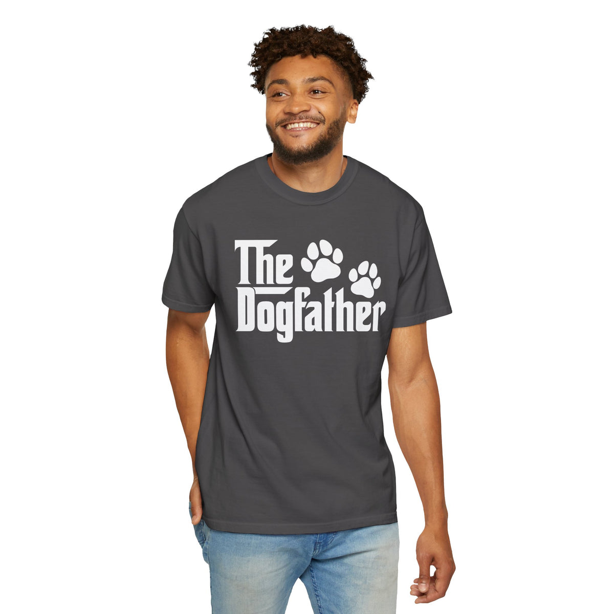 The DogFather - Comfort Colors | Trendy Men's T-Shirt. Direct to Garment. Printed & Shipped in the USA. Unisex Sizes.