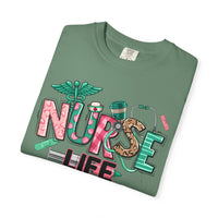 Nurse Life Cute Preppy Healthcare - Comfort Colors | Trendy Women's T-Shirt. Direct to Garment. Printed & Shipped in the USA. Unisex Sizes.