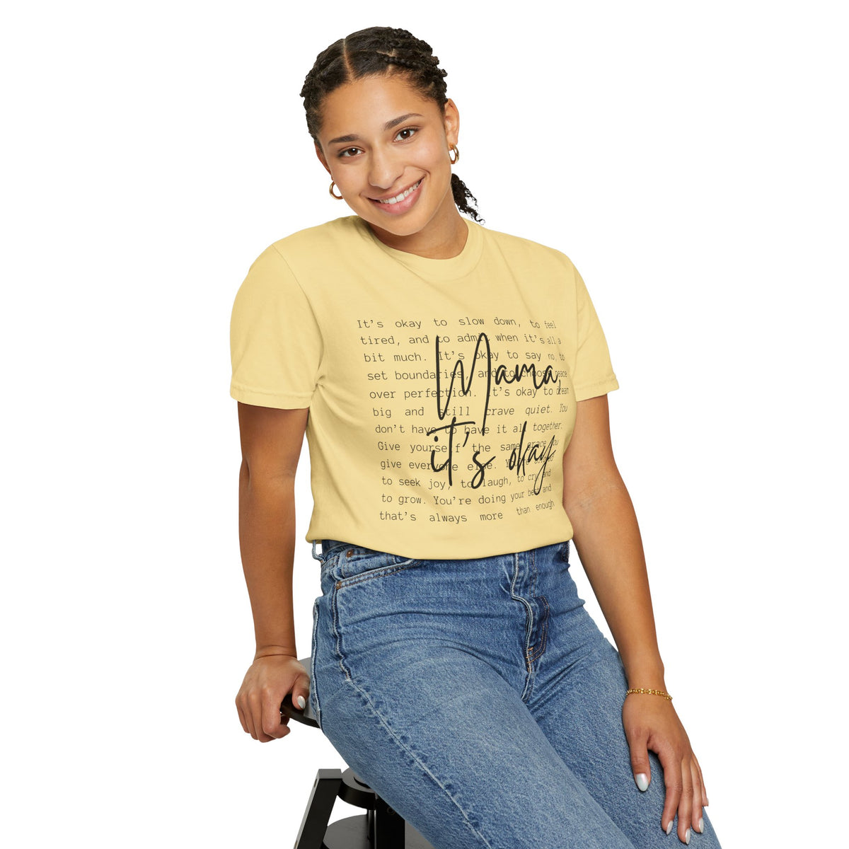 Mama It’s Okay - Comfort Colors | Trendy Women's T-Shirt. Direct to Garment. Printed & Shipped in the USA. Unisex Sizes.