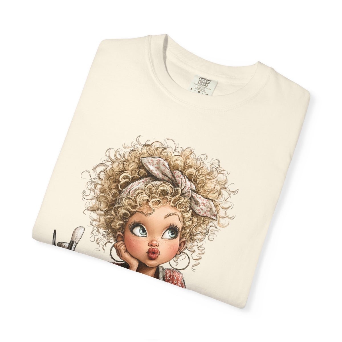 Cute Artist Curly Girl - Comfort Colors | Trendy Women's T-Shirt. Direct to Garment. Printed & Shipped in the USA. Unisex Sizes.