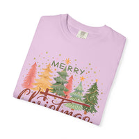 Merry ChrisTmas - Christian Faith - Comfort Colors | Trendy Women's T-Shirt. Direct to Garment. Printed & Shipped in the USA. Unisex Sizes.