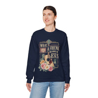 What a Friend We Have in Jesus, Guitar Vintage – Gildan Heavy Blend | Trendy Women’s Soft Sweatshirt. Direct to Garment. Printed & Shipped in the USA. Unisex Sizes.