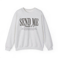 Send Me, Vintage - Faith – Gildan Heavy Blend | Trendy Women’s and Men's Soft Sweatshirt. Direct to Garment. Printed & Shipped in the USA. Unisex Sizes.