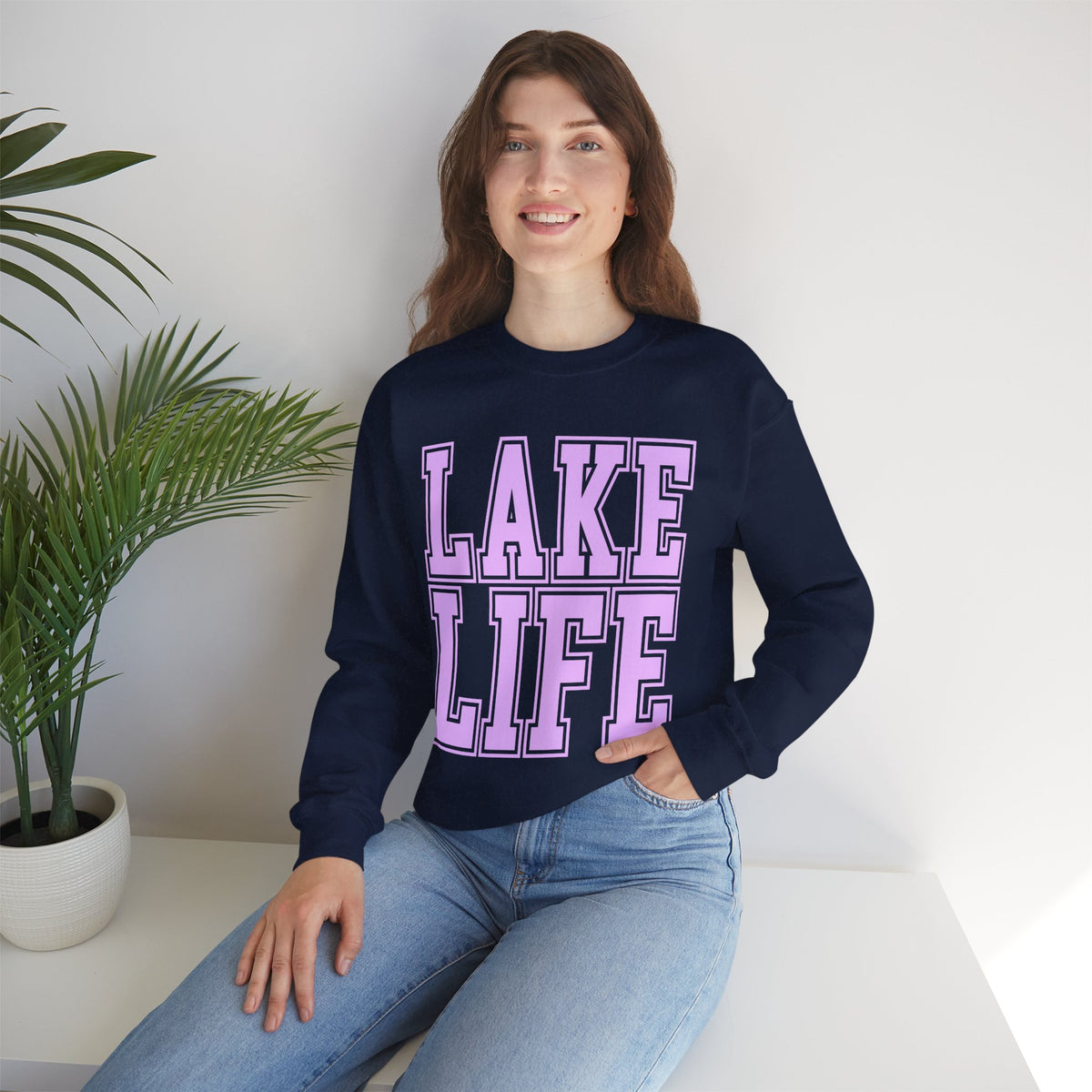 Lake Life – Gildan Heavy Blend | Trendy Men's & Women’s Soft Sweatshirt. Direct to Garment. Printed & Shipped in the USA. Unisex Sizes.