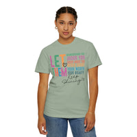 Let Them - Keep Shining - Comfort Colors | Trendy Women's T-Shirt. Direct to Garment. Printed & Shipped in the USA. Unisex Sizes.