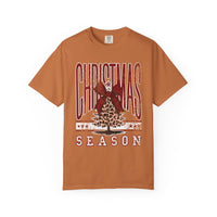 Christmas Season Leopard Tree  - Comfort Colors | Trendy Women's T-Shirt. Direct to Garment. Printed & Shipped in the USA. Unisex Sizes.