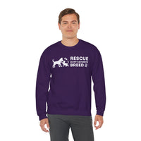 Rescue Is My Favorite Breed *This Shirt Saves Lives* – Gildan Heavy Blend | Trendy Men's and Women’s Soft Sweatshirt. Direct to Garment. Printed & Shipped in the USA. Unisex Sizes.