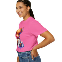 Sugar Addict Highland Cow - Comfort Colors | Trendy Women's T-Shirt. Direct to Garment. Printed & Shipped in the USA. Unisex Sizes.