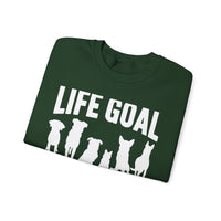 Life Goal Rescue All The Dogs – Gildan Heavy Blend | Trendy Men's and Women’s Soft Sweatshirt. Direct to Garment. Printed & Shipped in the USA. Unisex Sizes.