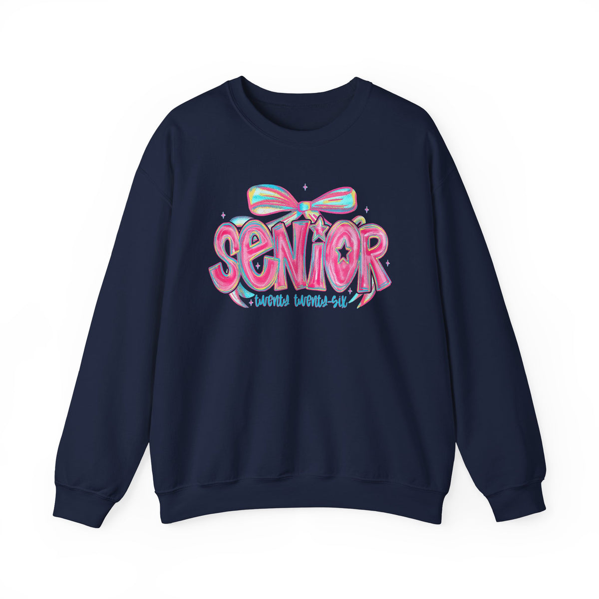 Preppy Senior Coquette 2026 – Gildan Heavy Blend | Trendy Women’s Soft Sweatshirt. Direct to Garment. Printed & Shipped in the USA. Unisex Sizes.