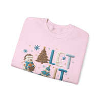 Let It Snow, Snowman – Gildan Heavy Blend | Trendy Women’s Soft Sweatshirt. Direct to Garment. Printed & Shipped in the USA. Unisex Sizes.