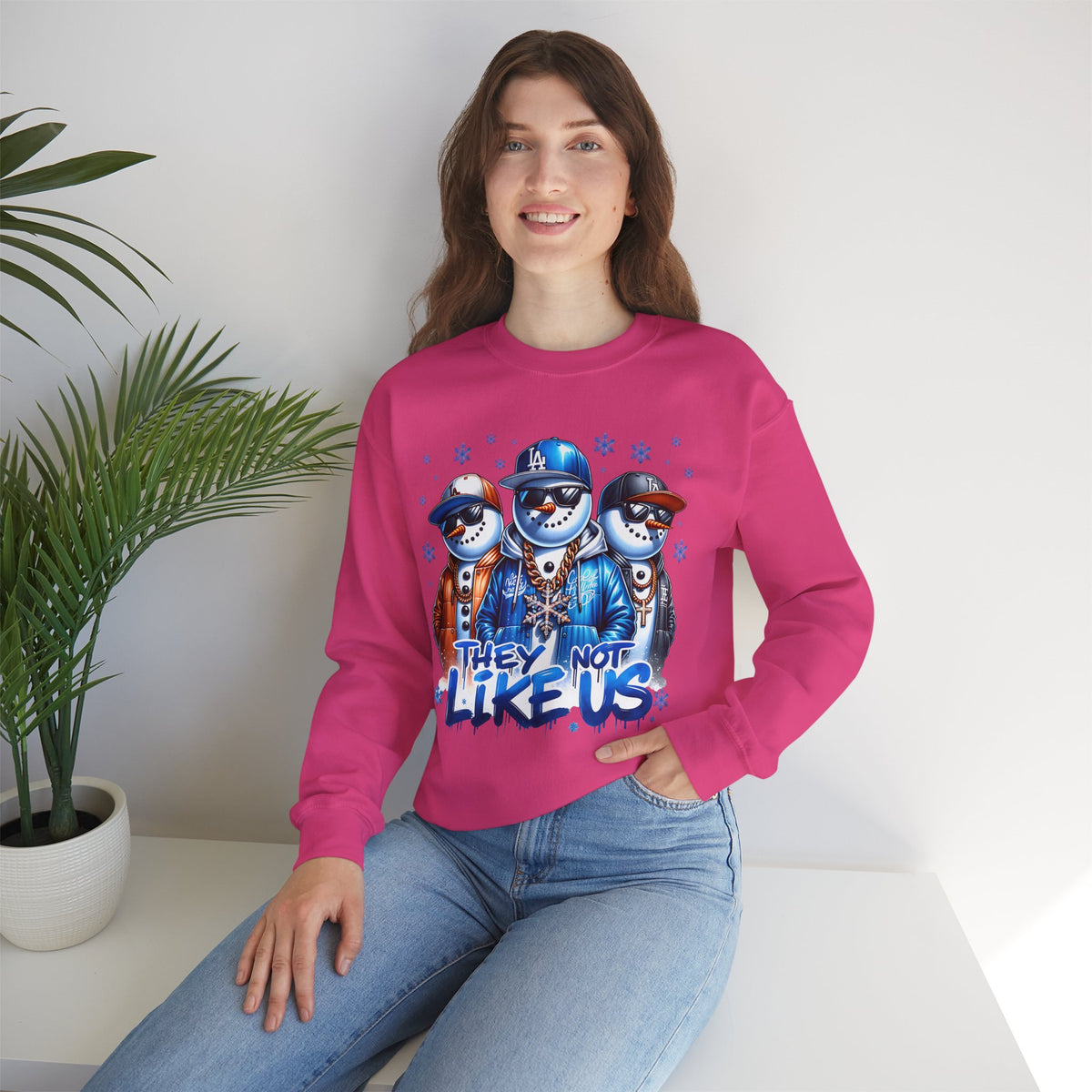 They Not Like Us Snowmen – Gildan Heavy Blend | Trendy Men's and Women’s Soft Sweatshirt. Direct to Garment. Printed & Shipped in the USA. Unisex Sizes.