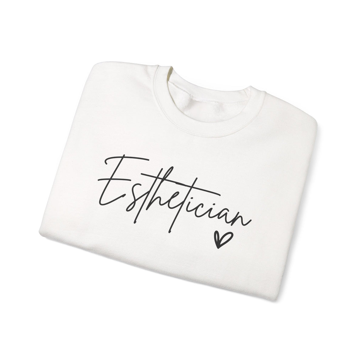 Esthetician Script, Perfect Gift for Your Botox Magician – Gildan Heavy Blend | Trendy Women’s Soft Sweatshirt. Direct to Garment. Printed & Shipped in the USA. Unisex Sizes.