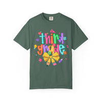 Coquette Third Grade Pencil Bow - Comfort Colors | Trendy Women's T-Shirt. Direct to Garment. Printed & Shipped in the USA. Unisex Sizes.