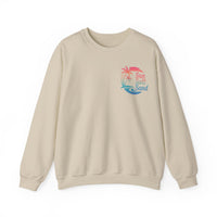 Sun Salt Sand, Beach Sunset - Front & Back Print – Gildan Heavy Blend | Trendy Women’s and Men's Soft Sweatshirt. Direct to Garment. Printed & Shipped in the USA. Unisex Sizes.