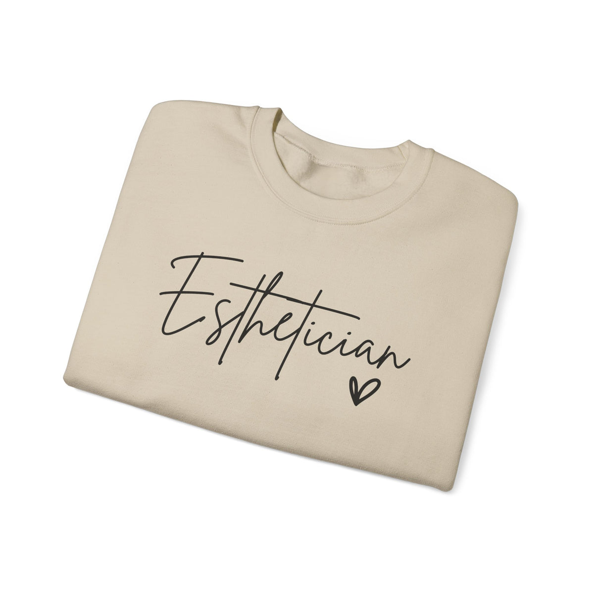 Esthetician Script, Perfect Gift for Your Botox Magician – Gildan Heavy Blend | Trendy Women’s Soft Sweatshirt. Direct to Garment. Printed & Shipped in the USA. Unisex Sizes.